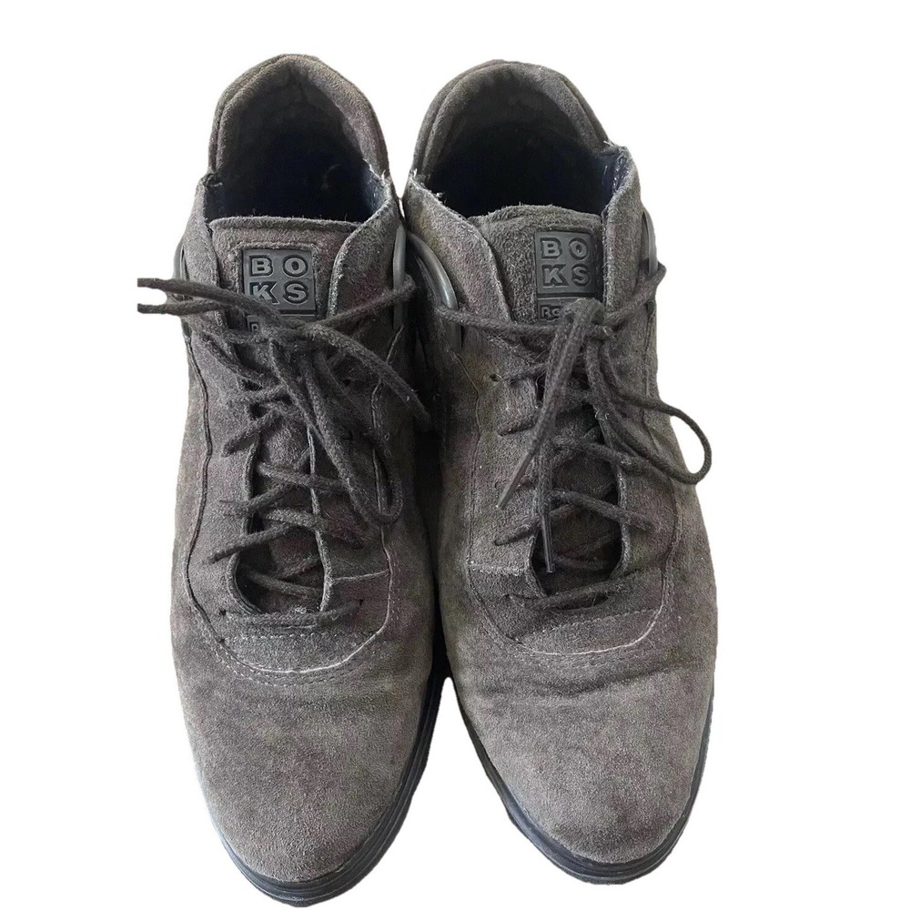 Reebok BOKS Womens Size 7.5 Gray Suede Boots Booties Hiking Vintage